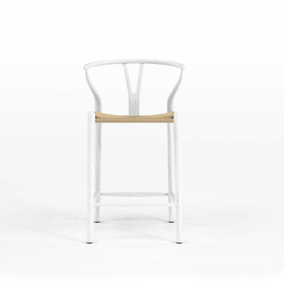 Dagmar Counter Stool - White & Natural Cord